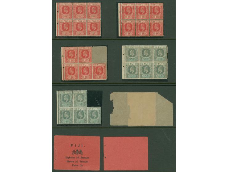 1909, Edward VII 2 sh. nearly complete booklet, this handmade booklet was issued with ½ d. green (S.G. 118) in one pane of si
