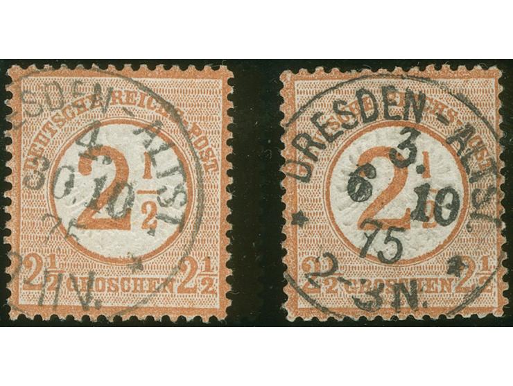 “DRESDEN-ALTST.” mit Postamts-Nr. “1”, “3”, “4”, “9” und “10” sowie “DRESDEN-NEUST.” mit Postamts-Nr. “6” und “7”, sieben kla
