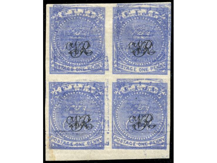 1876/77, Govt. Printing: 1 p. grey-blue on wove paper with monogram "VR" overprint from the Printer's Waste / Trial sheets, b