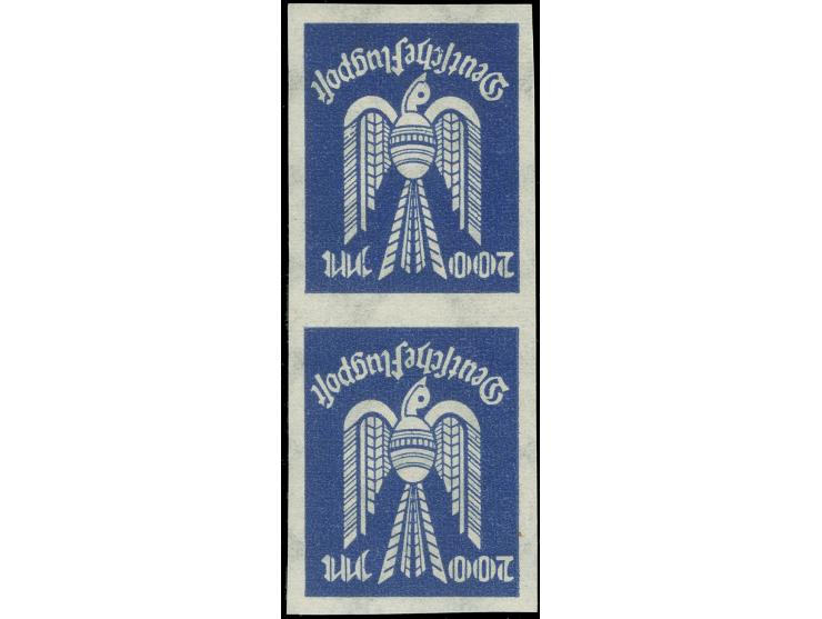 1923, Holztaube 200 M., ungezähntes senkrechtes Paar, postfrisch, tadellos, sign. h(einze)&nbsp;