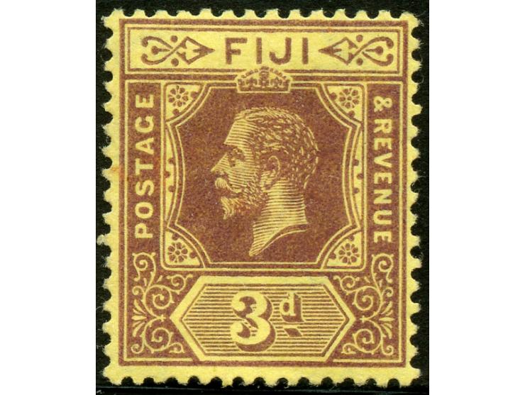 1914, George V, 3 d. purple on yellow, variety ‘watermark mult. Crown CA sideways’, unused, very fine. Certificate Brandon (2