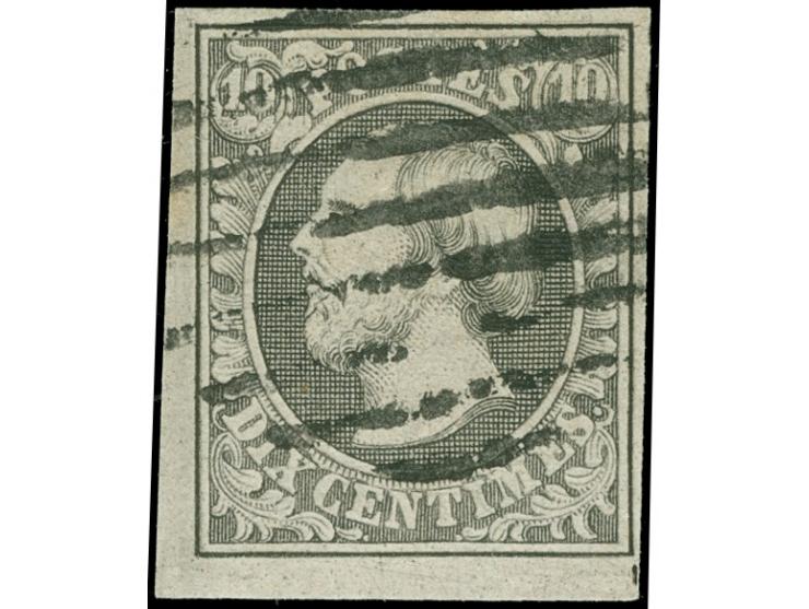 1852, 10 c. gray black with 'point de répéré, vf, opinion Böttger BPP&nbsp;
