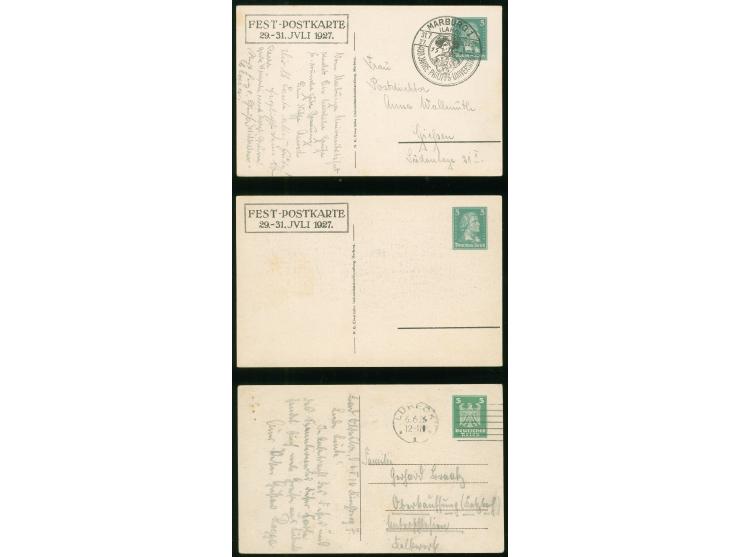 1927, PP101C5/02 ungebraucht und mit entsprechendem Sonderstempel sowie PP81C19/02 bedarfsgebraucht