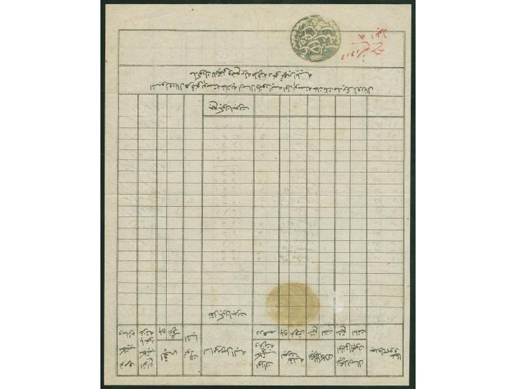 1850, SKOPJE TATARPOST: "An Canib Postahane-i Üsküp" document with prefilatelic cancellation, on reverse "Deraliye" Constanti