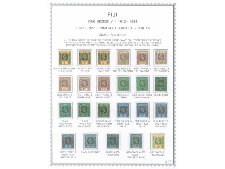 1922/27, George V collection unused on two album pages, ½ d. to 5 sh. (SG no.228-241) showing shades, fine and a very special