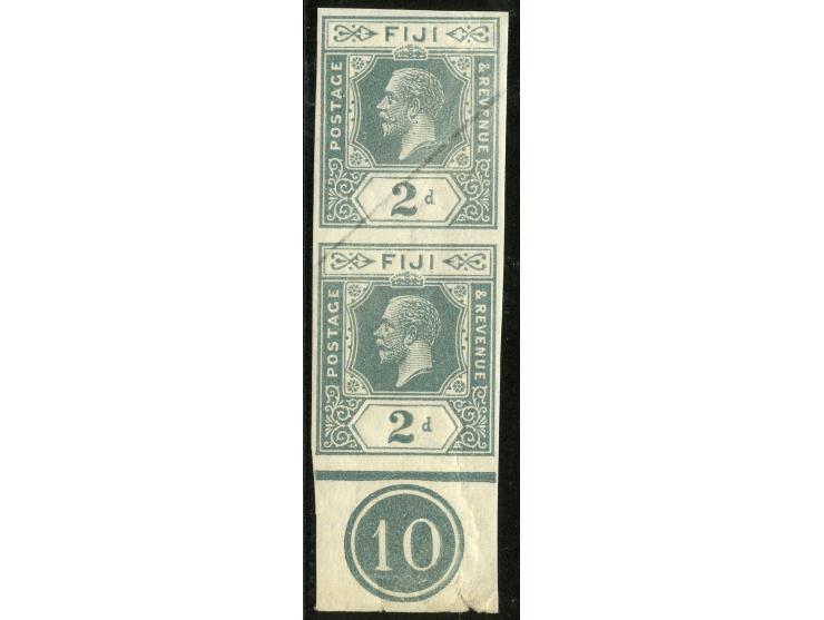 1918, Numerals on two album pages, complete set of five values in unused blocks of four, plus complete used and unused set an