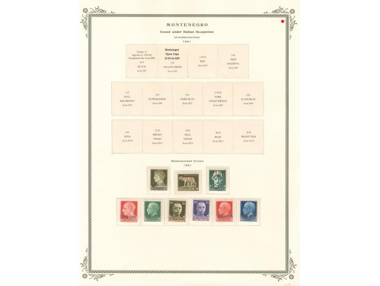 1896/1941, collection starting complete pictorial issue set of twelve values, unused, including occupation issues on 8 Scott 
