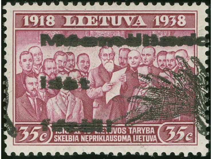 1939, 35 C. rosakarmin, doppelter, gleichstarker Aufdruck in Type II, postfrisch, tadellos, unsigniert, Fotobefund Huylmans B