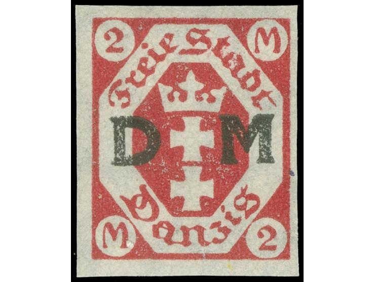 1922, Kleines Staatswappen 2 M. karminrot, ungezähnt, postfrisch, tadellos, sign. Richter, Kurzbefund Gruber BPP (2020)