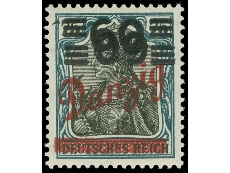 1921, Freimarke 60 auf 75 Pfg schwärzlichgrünblau/gelbschwarz, doppelter Wertaufdruck, postfrisch, tadellos, unsigniert, Foto