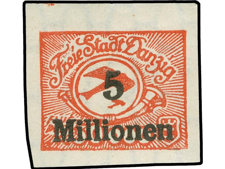 1923, Flugpost 5 Millionen auf 50.000 M., ungezähnt, sauber ungebraucht, tadellos, sign. Oechsner BPP, Fotobefund Gruber BPP 
