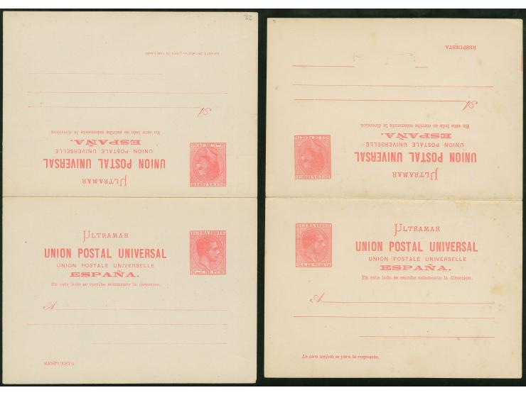 1879/1910, 14 postal stationery cards and 2 answering cards plus 4 envelopes, 3 unused 1 used, mainly fine.