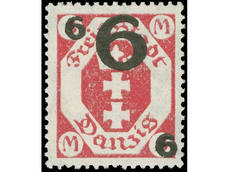1922, Kleines Staatswappen 6 auf 3 M., Unterdruck nur rückseitig, postfrisch, tadellos, sign. Oechsner BPP&nbsp;