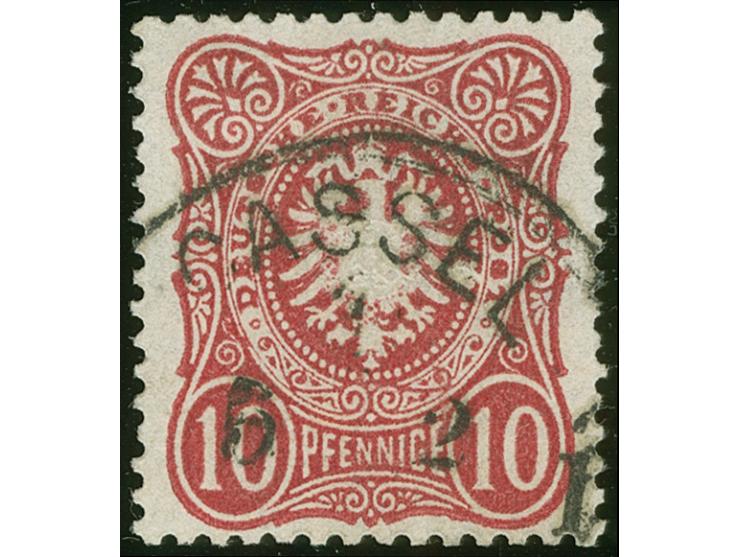 1875, 10 Pfge lebhaftbraunrot, farbfrisch mit Stempel “CASSEL *1i 5.2.(76)”, sehr gut gezähnt und in tadelloser Erhaltung. Ei