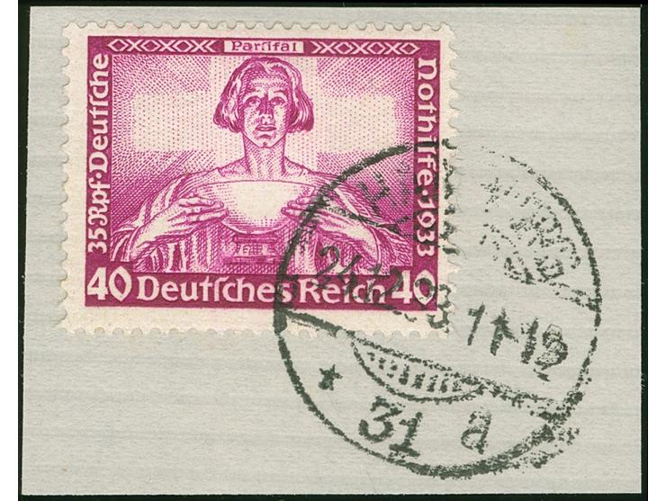 1933, Wagner 40 Pfg. mit Stempel “HAMBURG 24.11.33” auf Briefstück, in einwandfreier Erhaltung, bestens sign. D. Schlegel BPP