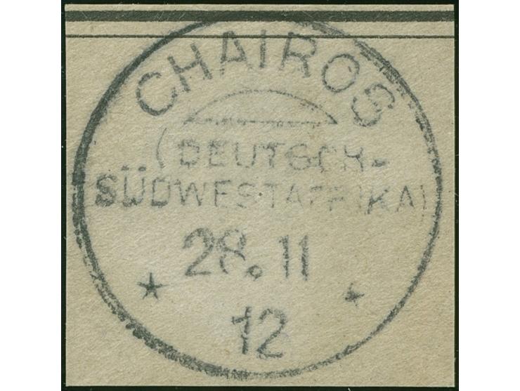 “CHAIROS / (D-SWA) / 28.11 12”, kompletter Abschlag auf Postanweisungs-Briefstück