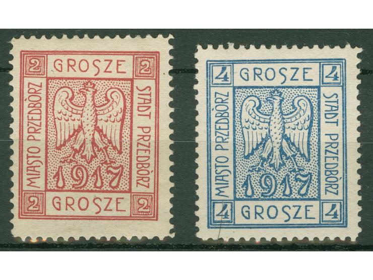 1917, Wappenzeichnung 2 Gr. und 4 Gr., Type 2, ungebraucht mit Falzresten, tadellos, sign. Jungjohann BPP