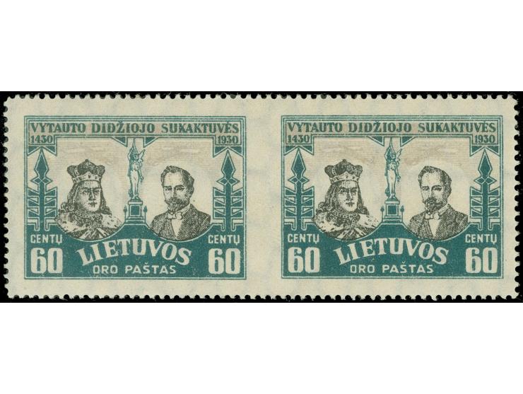 1930, The lithuanian child, horizontal pair, imperforated between, unused, very fine