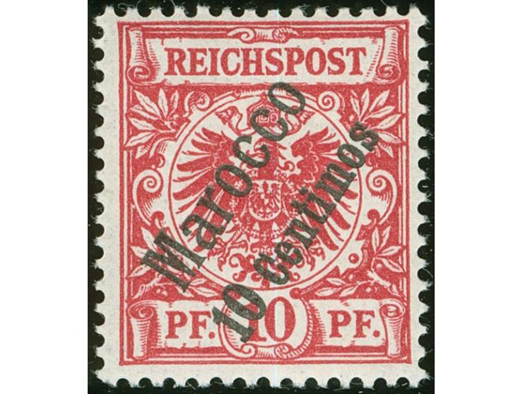 1899, Krone/Adler 10 C. auf 10 Pfg. dunkelrosa (UV gelblichorange), postfrisch, tadellos, sign. HK, Fotobefund Dr. Provinsky 