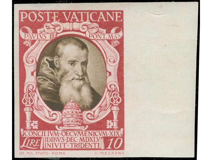 1946, Council of Trent 10 l. imperforated, copy with right sheet margin, mnh,vf. Opinion Lummer BPP&nbsp;
