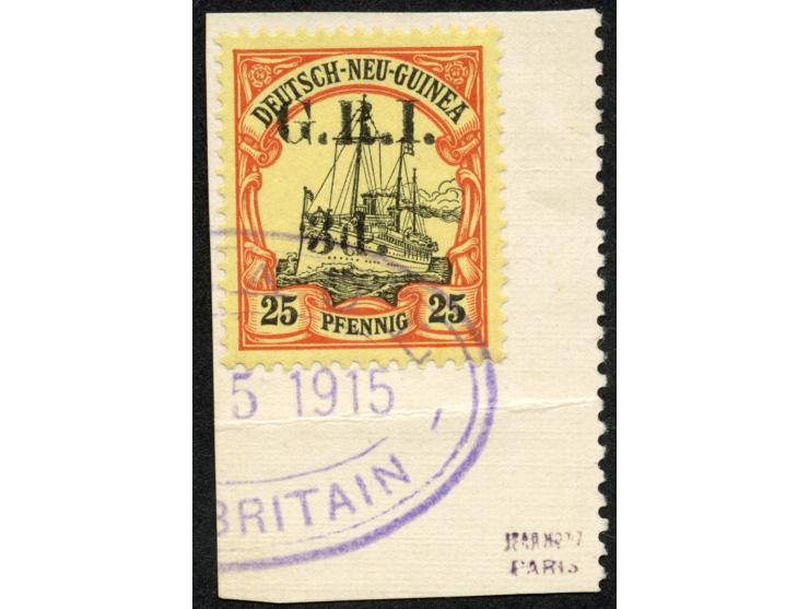 1914, Aufdruckausgabe 3 d. auf 25 Pfg. rötlichorange/gelbschwarz auf hellgelb, Aufdruck Type II, sauber gestempelt “RABAUL ..