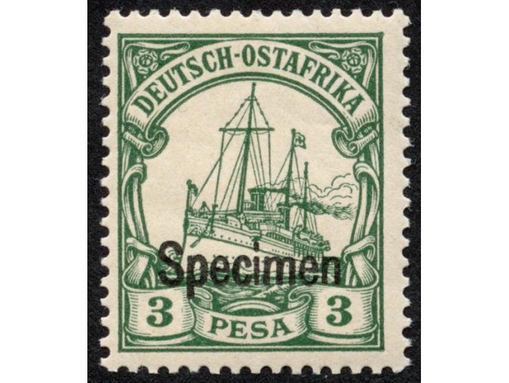 1901, Kaiseryacht o. Wz. 3 P. dunkelgrün, mit Aufdruck “Specimen”, postfrisch, tadellos, sign. Pauligk BPP