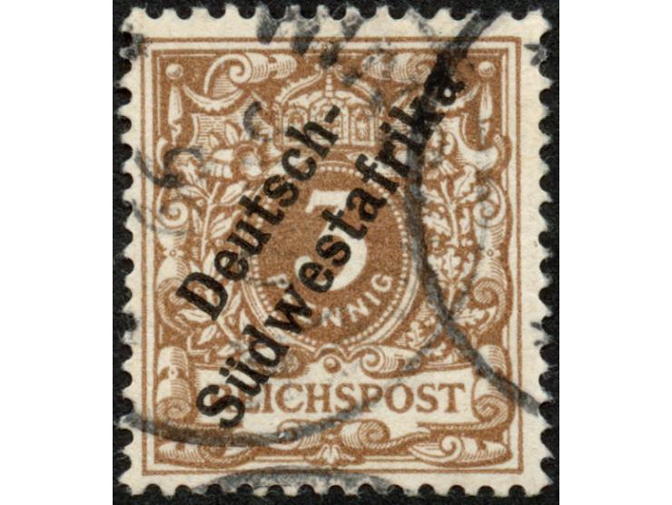 1898/99, Deutsch-Südwestafrika 3 Pfg. lebhaftorangebraun, sauber gestempelt “WINDHOEK 31/10 99”, tadellos, sign. Bothe BPP, F