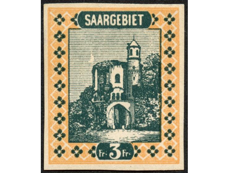 1922, Landschaftsbilder 3 Fr., ungezähnt, postfrisch, tadellos, unsigniert, Kurzbefund Geigle BPP (2025)