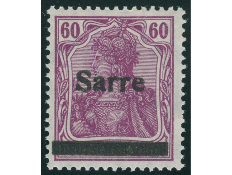 1920, Germania 60 Pfg. purpurlila, postfrisch, tadellos, sign. A. Burger BPP sowie Fotoattest Bernhard BPP (2026)