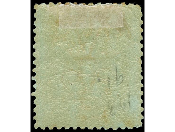 1885-95, 2 s. olive on blueish green, wmk. V over Crown, perf. 12½, unused regummed and tiny gum spots on top, otherwise fine