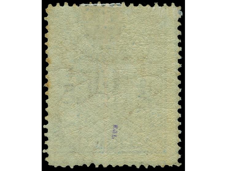 1884-96, 2 s. deep blue on green, wmk. V over Crown, perf. 12½, unused, deep colour and fine. SG £ 450
