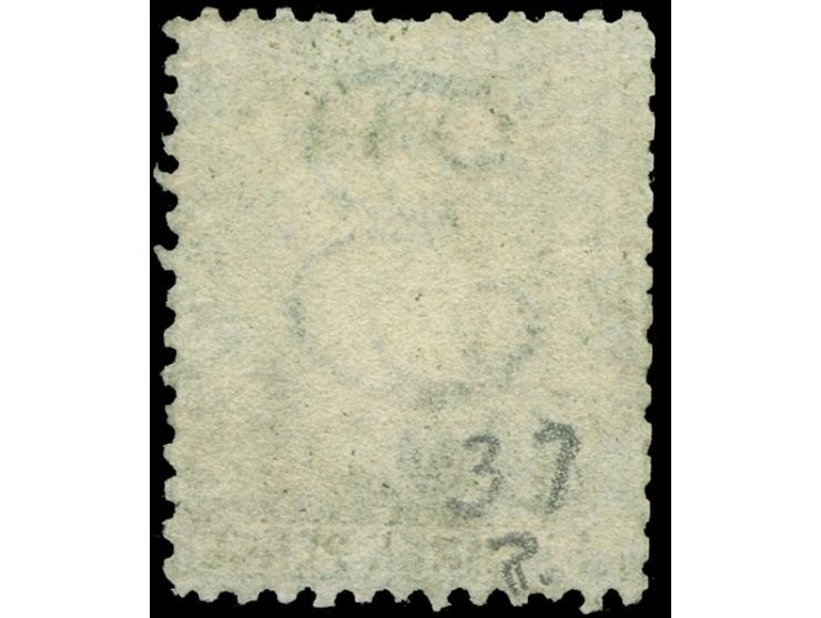 1860-63, 3 d. yellow-green, watermark “3”, perf. 13, cut perfs at left, deep fresh colour, unused no gum, otherwise fine SG £