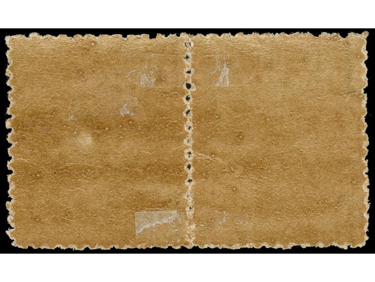 1861-88, 1 d. pale red, watermark "1", rough perf. 13, horizontal pair, unused brownish gum, fine SG £ 260+
