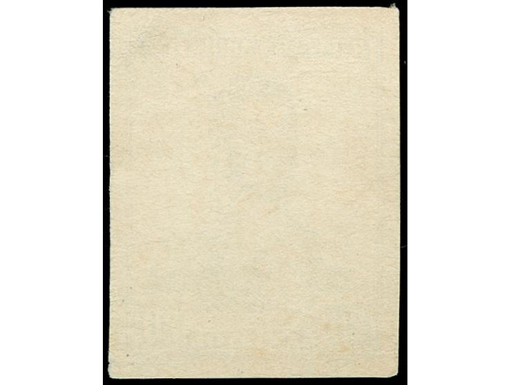1916, 5 c. and 20 c. ultramarine, proofs on normal paper, unused, imperf, very fine
