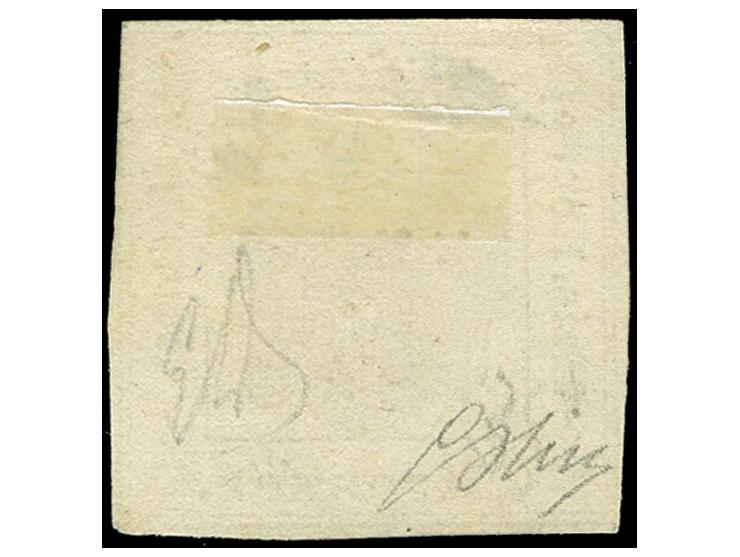 1859, 1 Kr schwarz, meist gut gerandet bis auf oben rechts, dort berührt, blaue Entwertung des Bassano Inbetriebnahmebüros, s