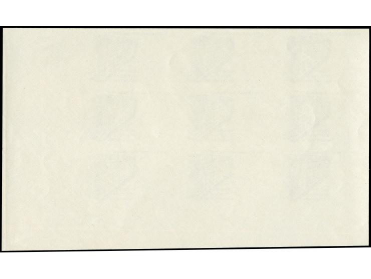 1969, Inauguration of Philatelic Service, imperf. plate proof of the central vignette only, in black on gummed paper, corner 