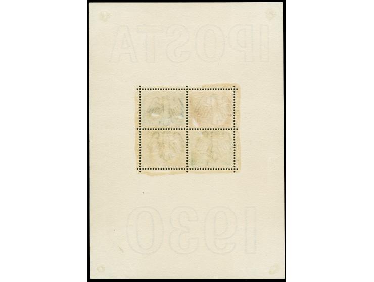 1930, IPOSTA Block sauber ungebraucht, Marken postfrisch
