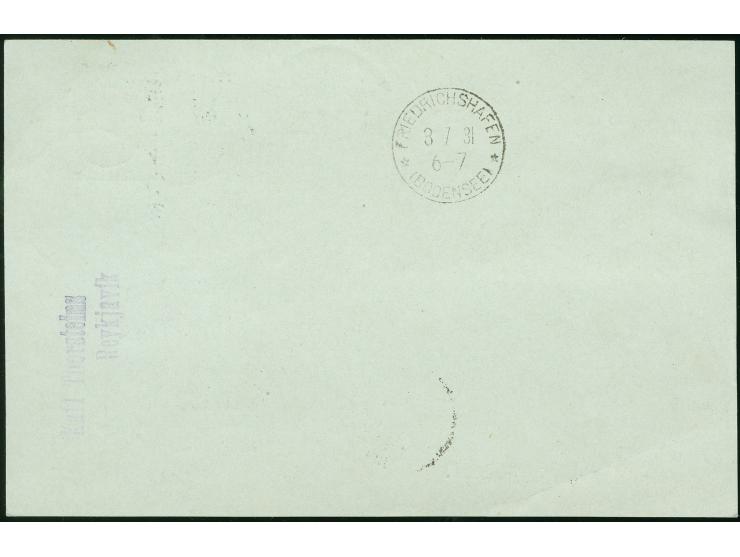 1931, Iceland Return Flight, 1 kr. brown/blue and 30 a. red/green tied on registered postcard from REYKJAVIK, 30.VI.31, via F