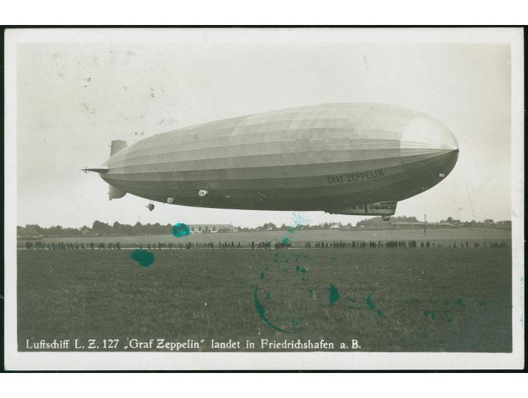 1930, Südamerikafahrt spanische Post, L.Z.127 Postkarte ab SEVILLA 17.5.30 nach New York, Lakehurst in grün und Ak.-Stempel i
