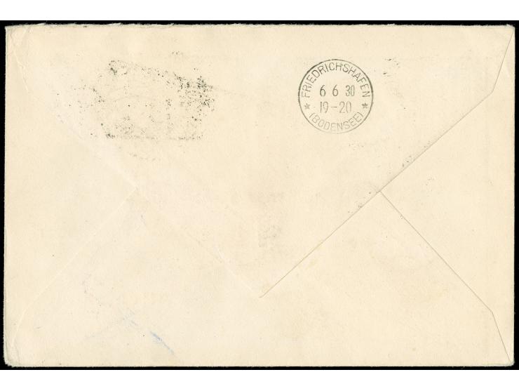 1930, Brasilien Rio-Friedrichshafen, Brief mit 10.000 Rs blau und Beifr. 500 Rs ab Rio 24.5.30 nach Friedrichshafen mit rs. A