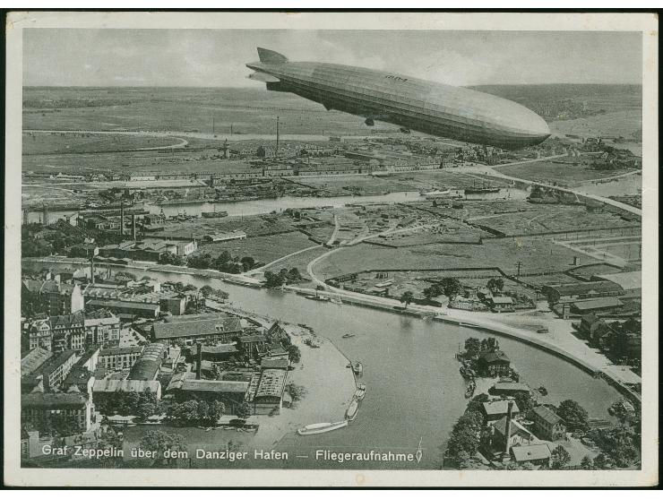 1932, LUPOSTA-Fahrt, Auflieferung Danzig, Karte mit komplettem Luposta-Satz je mit Stempel "Internationale Luftpost Ausstellu