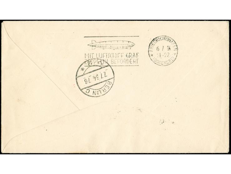 Argentinienfahrt: 3. Südamerikafahrt 1934, Brief ab BUENOS AIRES 29.6.34 via F'hafen bis Berlin, Ank.-St. rs.
