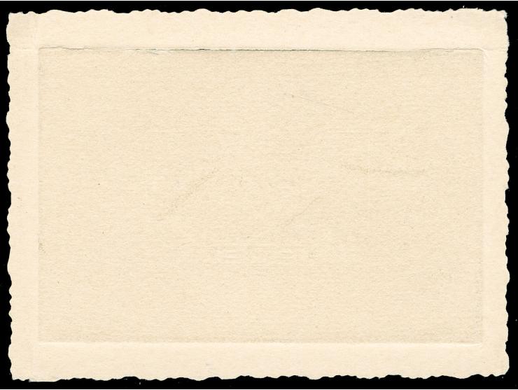 1947, Palast 1 imadi ultramarine, unissued die proof with inscriptions and value tablets blank on sunken card (64 x 44mm), si