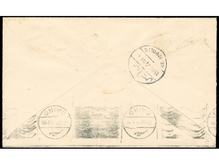 1930, 7.50 p. blue on cover with imprint "Overland Desert Mail Nairn Eastern Transport Company Ltd." from DAMAS 12.5.32 to Ca