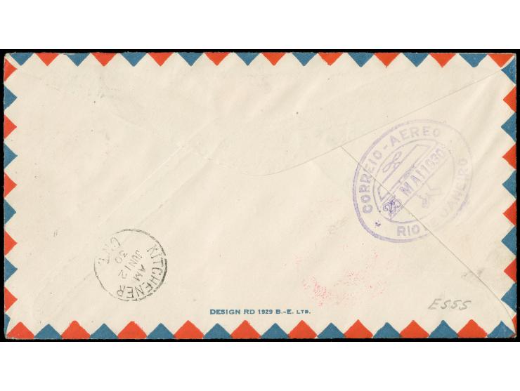 1930 Südamerikafahrt, Brief ab Friedrichshafen 18.5., mit Flugstempel nach Rio 25.5. rs., Ankunft Kitchener Canada 12.Jun.30 