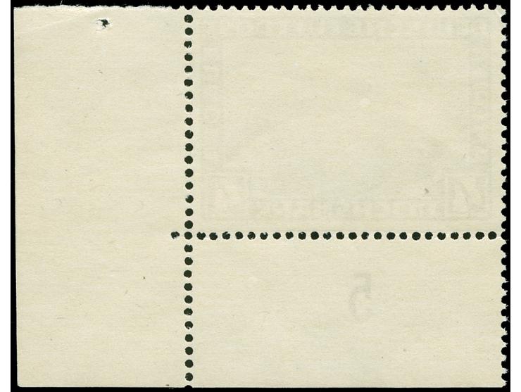 1928, Zeppelin 4 M. schwarzbraun vom Eckrand “5”, postfrisch
