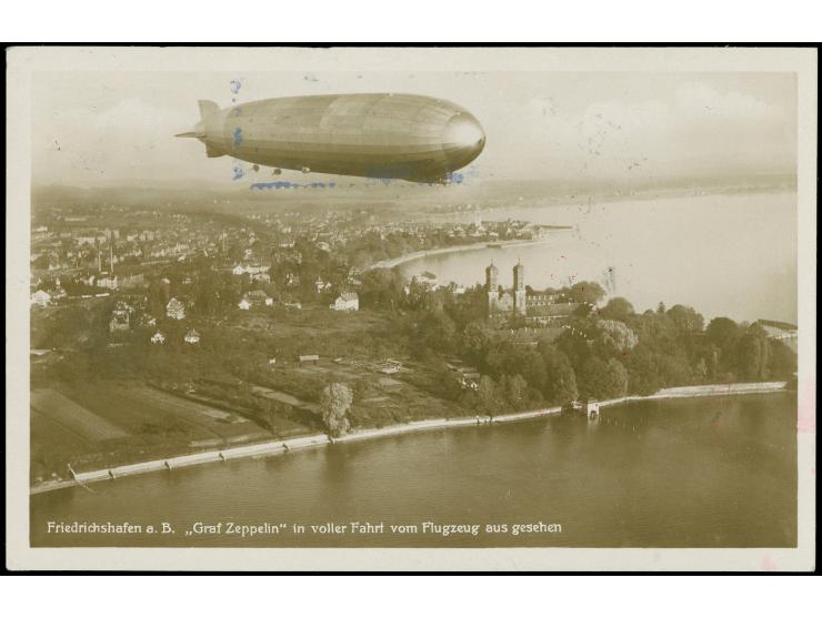 1930, Fahrt nach Rußland, Bordpost 10.09., Bordpost-Zeppelin-AK mit 1 M Adler und Ank.-St. Moskau
