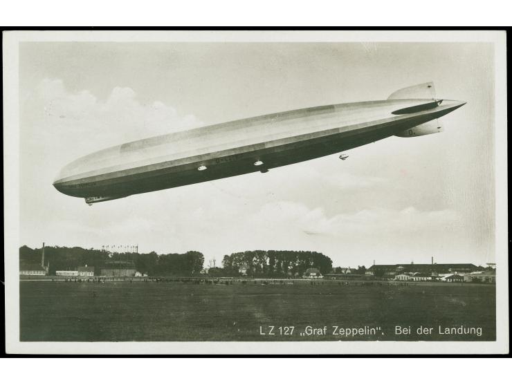1931, Münster-Essen-Fahrt, Rückfahrt, Bordpost 17.8., Foto-Karte mit 1 RM Zeppelin, Ankunft Friedrichshafen 17.8. vs.,
