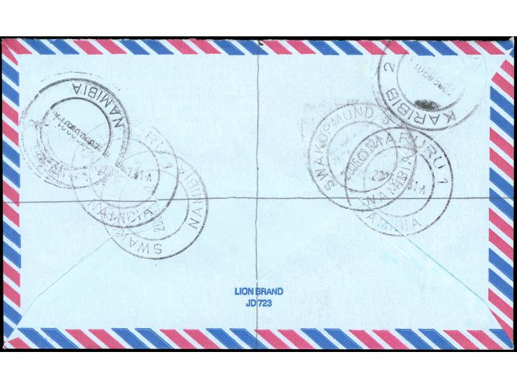 2006/07, Adenium boehmianum 10 c. on three registered covers from Omaruru to Swakopmund, very fine
