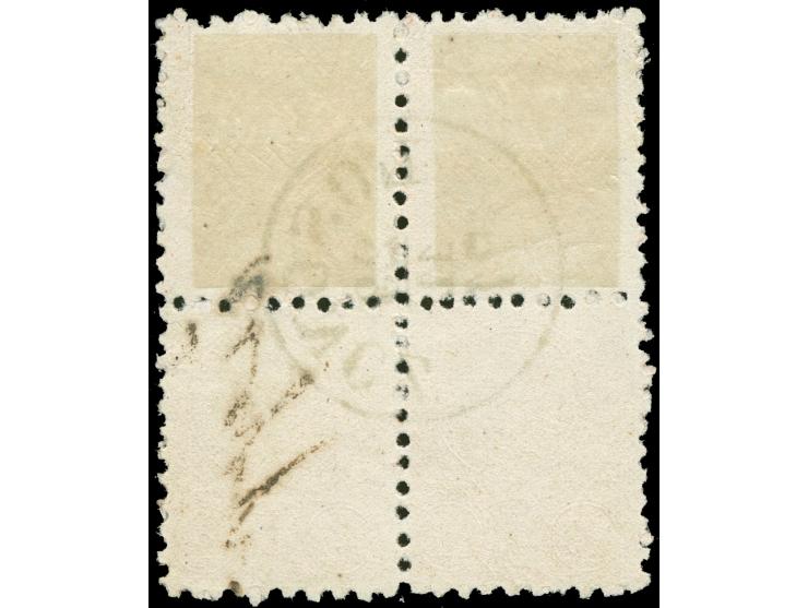 1871, LOSONCZ 29/11/71, centered and clear ideal strike on a very nice full-perforated and fresh-colored block of four of the